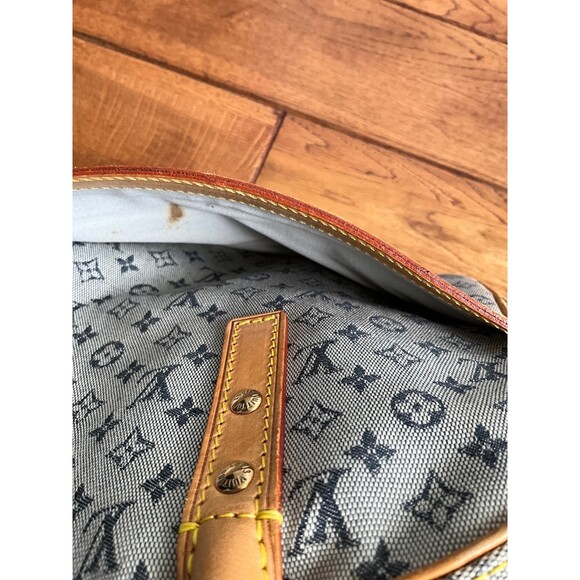 Louis Vuitton LV Mini Lin Marie Navy Monogram Satchel Handbag - Picture 11 of 11
